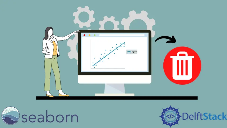 Python で Seaborn プロットから凡例を削除する