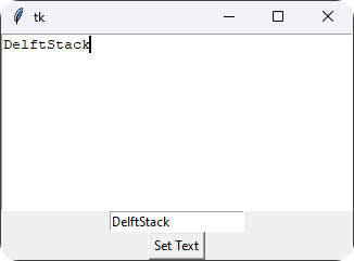 Tkinter Set Content of Tkinter Text_delete and insert method With User Input