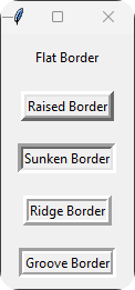 Combining borderwidth with Relief Styles in Tkinter