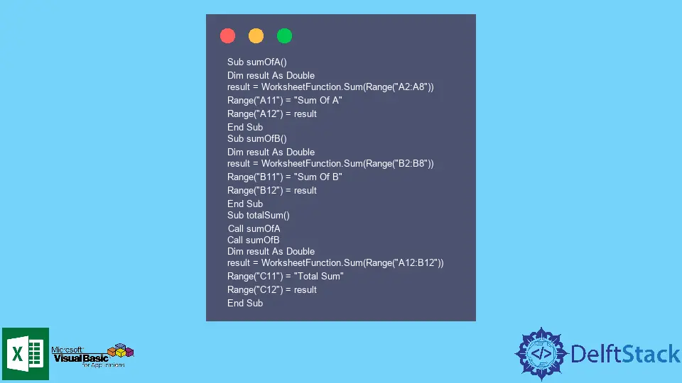 Sub-Aufruf in VBA