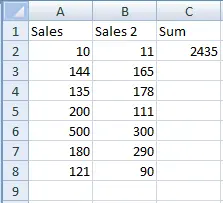 VBA の sum 関数