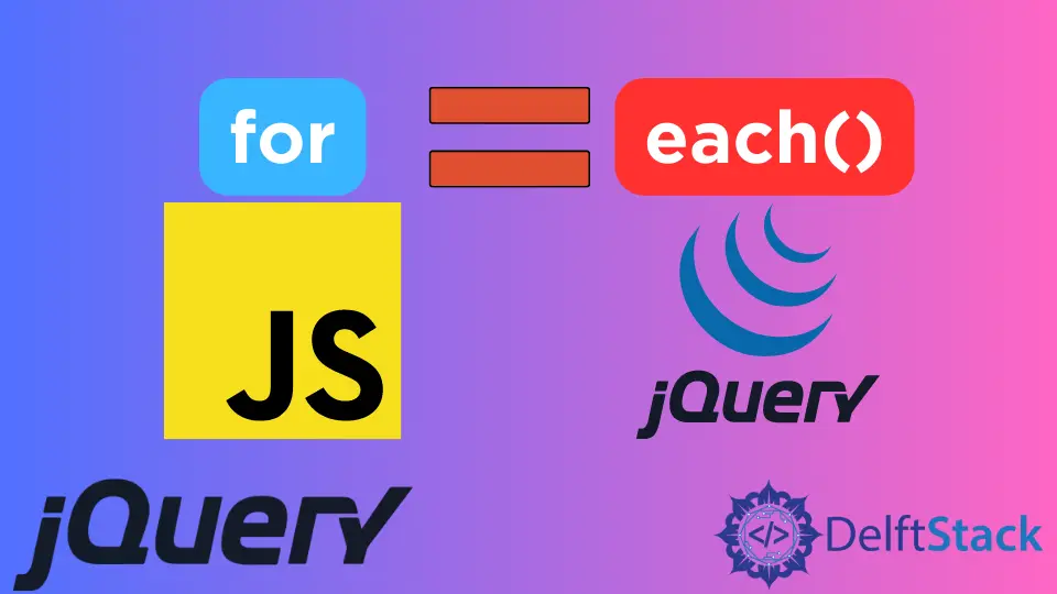 Usa el bucle for en jQuery