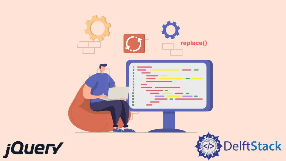 Remplacer le texte et les éléments DOM dans jQuery